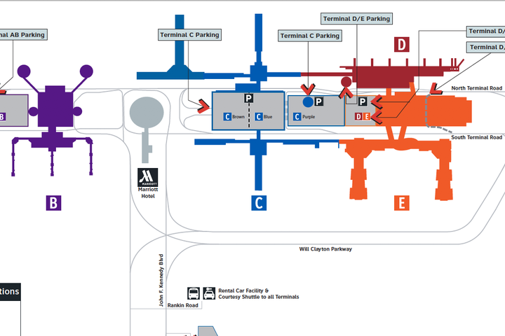 IAH-Parking Map